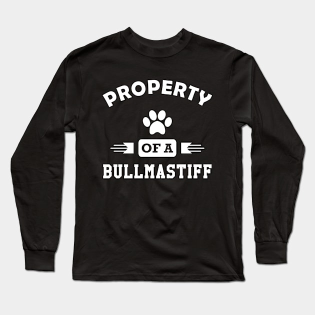 Bullmastiff - Property of a bullmastiff Long Sleeve T-Shirt by KC Happy Shop